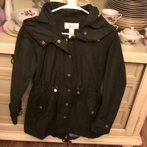 Style & Co. Green High-low Utility Coat